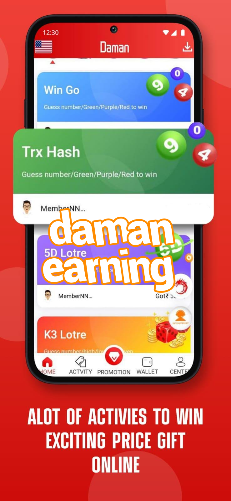 daman earning Screenshots